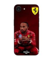 Maniacase Case For Iphone 16E Hamilton Scuderia Ferrari official wallpaper juoda
