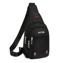 Man Sling Bag Crossbody Shoulder Bag Outdoor Lelaki Beg Chest Bag Outdoor Sports USB Charge black