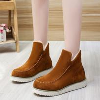 Žieminiai batai moterims Sniego batai Pliušiniai Šilti Įsispiriami Ankle Boots 2024 Patogūs Lauko Laisvalaikio Žieminiai Batai Zapatos De Mujer 36 ruda