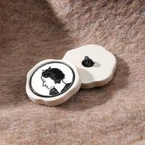 Irregular Special-Shaped Resin Buttons Men'S And Women'S Tops, Jackets, Decorative Buttons, Versatile Coats, Sweaters, Small Buttons Black * 22mm * Round