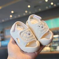 sandaliasCartoon Baby Shoe2024Summer Infant Walking Sandals 0-3Year Soft Sole Kids Shoe Light Sandals Girl Casual Sport Shoe Boy 16  insole12.5cm smėlis