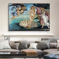 Botticelli Veneros gimimas Drobės paveikslai Reprodukcijos ant sienos Menas Plakatai ir spaudiniai Klasikinio meno paveikslų dekoras 21*30cm gray