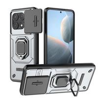 Skirta Poco X6 Pro 5G dėklas Šarvuotas Atsparus smūgiams Stumdomas objektyvo apsauga Funda skirta Poko Little X 6 Pro X6pro Pocox6pro Žiedinis laikiklis Galinis dangtelis For Poco X6 Pro violetinė