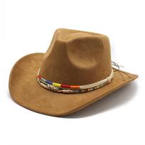 Women's Men's Retro Jazz Classic Suede Denim Hat Wide Edge Western Wide Edge Sun Hats