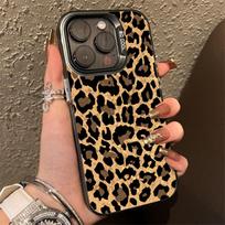Brown Leopard Phone Case Phone Case For  Poco F5 X5 X6 M6 Pro Mi 14 13 12 12T 13T Pro 11 Lite Lens protect plating Cover Poco F5