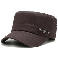 Hat men's cap Korean version tide flat top hat spring and autumn outdoor baseball cap military hat sun hat winter Adjustable pilka spalva