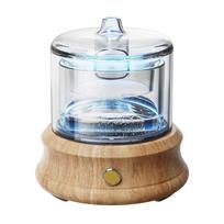Glass Essential Oil Diffuser Humidifier Waterless Auto Shut-Off Colors Lights  Diffusers For Bedroom  Yoga Gift 80ML none gray