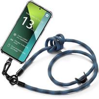 Case For Xiaomi Redmi Note 13 Pro 5G - Shockproof - Reinforced Corner Protection - Removable Blue Lanyard