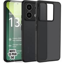 Coque pour Xiaomi Redmi Note 13 Pro 5G - Anti-Rayures - Noir - Dos Translucide - 2 Verres Trempés