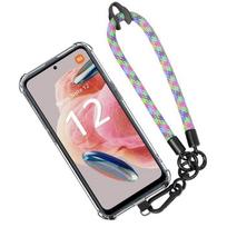 Coque Bracelet pour Xiaomi Redmi Note 12 4G, Protection Antichoc avec Bracelet Détachable Multicolore