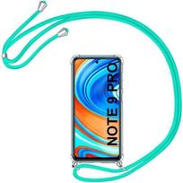 Case for Redmi Note 9 Pro - Xiaomi - Transparent - Flexible - Green Drawstring - Anti-fingerprint