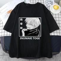 New Inumaki Toge Printed Short Sleeve Cool T Shirts Unisex Women Top Summer Anime Harajuku O Neck T Shirts 4XL