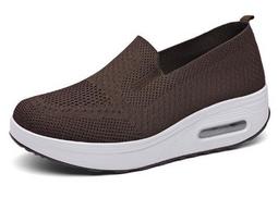 Spring new fly-woven one-pedal rocking women's shoes platform air cushion shoes fashion dance shoes women's shoes 35 ruda