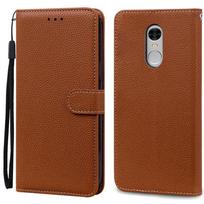 Dėklas Xiaomi Redmi Note 4, odinis atverčiamas dėklas Xiaomi Redmi Note 4X, piniginė Xiaomi Redmi Note 4 Global, telefono dėklas Xiaomi Redmi Note 4X For Redmi Note 4 ruda