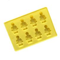 Silicone Robot Ice Tray 8-hole Ice Mold Robot Chocolate Mold, Homemade Ice Lattice Mold, DIY Household Use MIT geltona