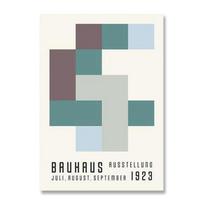 Vintage Minimalist Bauhaus Black and White Modernism Exhibition Wall Art Poster and Print Canvas Painting Picture Home Decor 21cm×30cm NoFrame