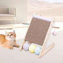Cat Scratcher Ramp Scratching Post Protect Furniture Scratch Pad Board Toy Balls for 27cmx29.5cmx33.5cm