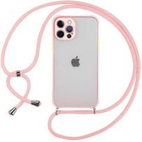 Case - for iPhone - 11 Pro Max - Pink - Semi-Transparent - Shockproof rožinė