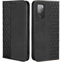 Protective Case - BOOLING - for Samsung Galaxy S20 FE - Black PU Leather - Magnetic Closure - Elegant juoda