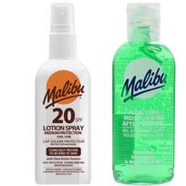 Malibu waterproof spray SPF20 100ml + Aloe after 100ml sunbathing