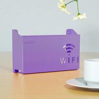Sieninis belaidžio WiFi maršrutizatoriaus lentyna ABS plastiko laikymo dėžutė Maršrutizatoriaus stovas Kabelių maitinimo laikiklis Organizatoriaus dėžutė svetainei violetinė