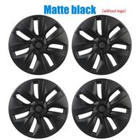 DIY Car Wheel Hub Cap Carbon Fiber Decorative Automotive Accessories 19 Inch Full Cover Hubcap for Tesla Model Y 2025 2025 2025 matinė juoda spalva