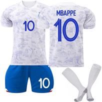 22/23 d. France Away Jerseys vaikų futbolo treniruočių kostiumo rinkinys 22 mėlyna