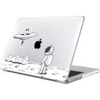 Apsauginis dėklas - Booling - MacBook Air 13 colių - Neslystantis - Astronautų raštas - Polikarbonatas balta