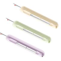 3 Pcs 2-in-1 Needle Threader Seam Ripper Stretchable Remover Tool Thread Remover for Craft Sewings Thread Removing