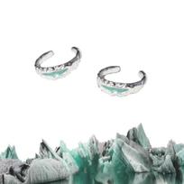Mint Green Ear Cuff for Boys & Girls: Irregular Fold Design, Trendy & Unisex Style F9 Mint Green Ear Clip - 1 Piece