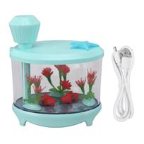 Micro Landscape Humidifier Fish Tank Modeling Ultra Sound USB Low Noise Essential Oil Aromatherapy žalia