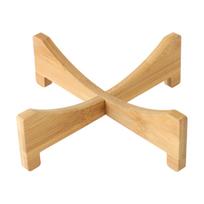 Augalų stovas Bambukas Gėlių vazono padėklas Kryžiaus formos Multifunkcinis naminiam gyvūnui Namams Virtuvei 17.5x5cm