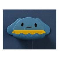 Penguin Soap Box Suction Cup Wall Mounted Cute Drain Toilet No Punching Shelf Soap Box Cloud Hook Soap Box Dog Soap Shelf white