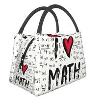 Math Lovers Insulated Lunch Bag for Camping Travel Geek Mathematics Teacher Resuable Cooler Thermal Lunch Box Women 28x17x16CM