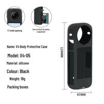 Insta360 X3/X4 panoraminės veiksmo kameros objektyvo apsauga Silikoninis dėklas black