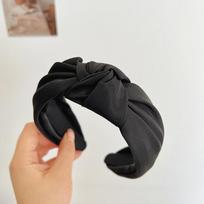 PROLY New Fashion Headband For Women Classic Solid Color Hairband Center Knot Turban Adult Autumn Hair Accessories