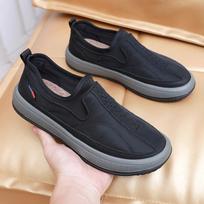 Cloth shoes men's  non-slip breathable comfortable one-pedal casual shoes middle-aged and elderly father shoes 38 juoda