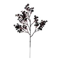 Black Artificial Flowers Cherry Blossoms Gypsophila Fake Plants DIY Wedding Bouquet Vases for Home Decor Faux Christmas Branch 1pcs juoda