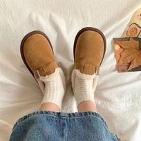 Super fire versatile Boken women's shoes retro one-pedal soft-soled non-slip warm Doudou shoes 36