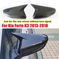 1 Pair Of Carbon Fiber Bull Horn Rear View Mirror Covers For Kia Forte K32013-2018