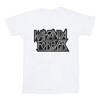 Marvel Mens Wakanda Forever Logo T-Shirt S balta