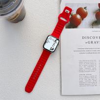 Minkštas silikoninis dirželis skirtas Apple Watch Ultra Band Series 7 8 49MM 45MM 41MM Gumine iWatch SE 6 5 4 3 44MM 40MM 42MM 38MM apyrankei 42mm 44mm 45mm 49mm raudona