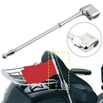 Chromuotas galinis bagažinės laikiklis su vėliavos stiebo laikikliu HONDA Gold Wing