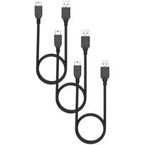 Lot 3 câbles pour Panasonic Lumix DMC-FT5-FS22/DMC-FS25/DMC-FS28/DMC-FS3/DMC-FS30 - Câble MINI USB/USB 2.0 Noir 1 Mètre Phonillico® juoda