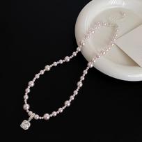 Manta rose pearl zircon pendant necklace fashion light luxury collarbone chain temperament versatile high-end jewelry