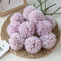 5pcs Artificial Dandelion Flowers, Fake Hydrangea Bridal Wedding Bouquet, Home Garden Party Wedding Decor, Winter Christmas Home 5PCs