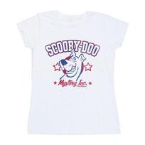 Scooby Doo Womens/Ladies Collegiate Mystery Inc Cotton T-Shirt L balta