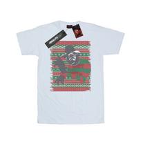 A Nightmare On Elm Street Mens Christmas Fair Isle T-Shirt XXL balta