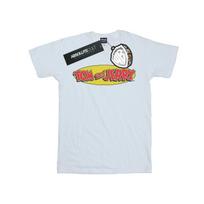 Tom And Jerry Mens Inline Logo T-Shirt S balta