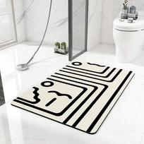 Bathroom Anti-slip Mat Diatom Mud Absorbent Pad Nordic Style Toilet Floor Mat Soft Diatomite Bathroom Toilet Carpet 30x40cm